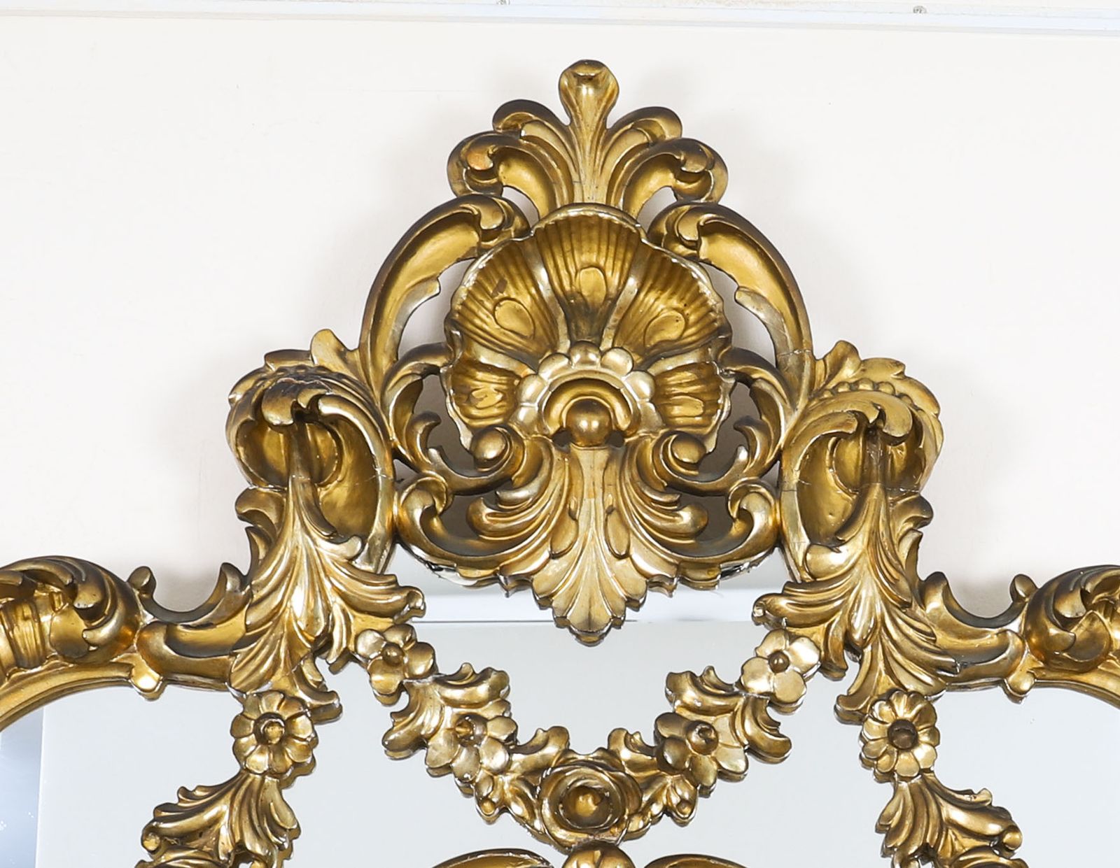 English Giltwood Louis Revival Overmantel Mirror C1860 160 X 80cm photo for sale