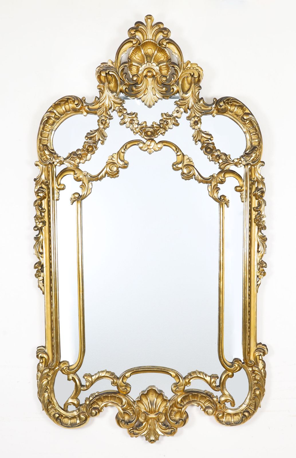 English Giltwood Louis Revival Overmantel Mirror C1860 160 X 80cm photo vintage