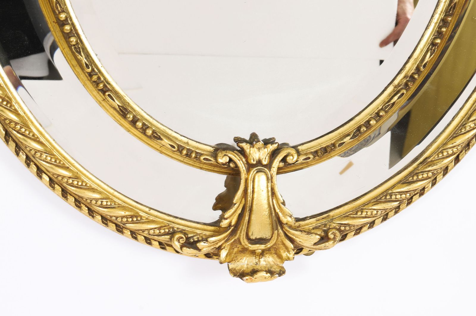 Victorian Giltwood Oval Mirror 19th C 123x96cm photo vinterior