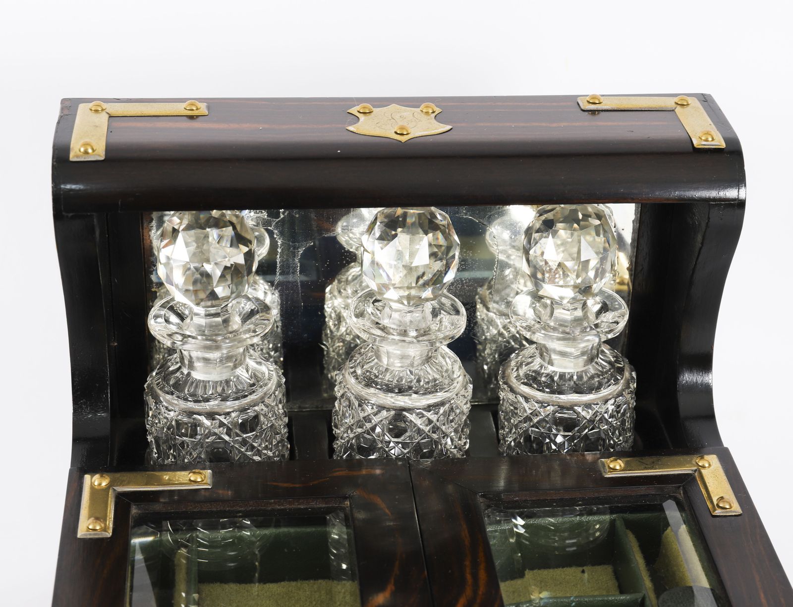Antique Coromandel Combination Scent Bottle/Jewellery Casket Tantalus 19th C photo 1350.0