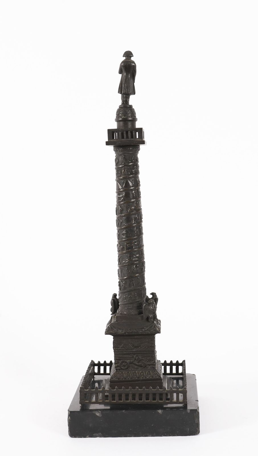 Antique French Grand Tour Bronze Model Of Vendome Column 19thc photo 775.0