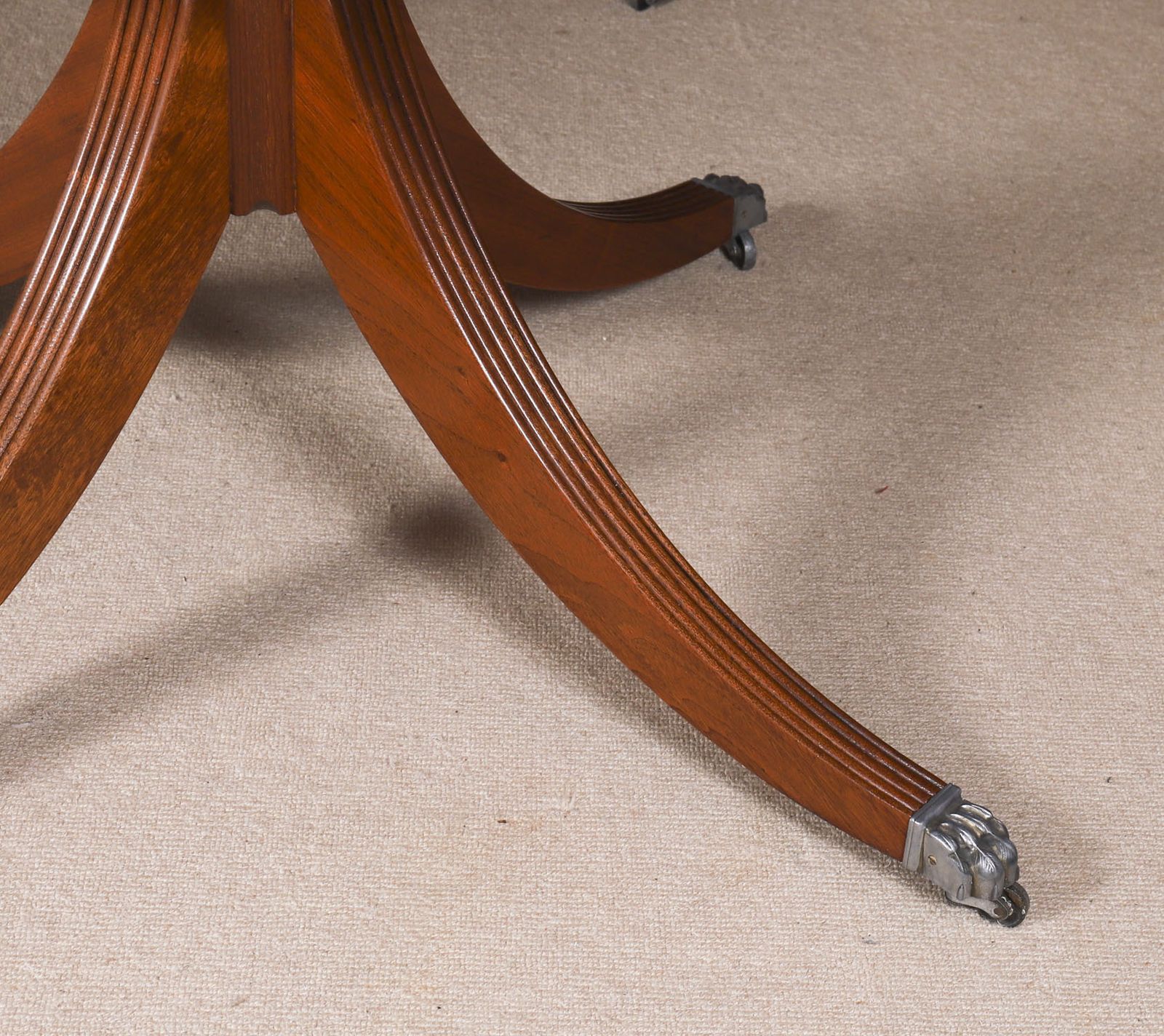 Furniture 13ft Regency Triple Pillar Dining Table 20th C & 16 Antiquechairs 19th C photo