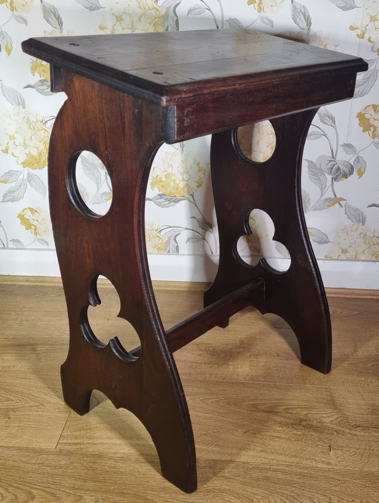 Antique Mahogany Organist Pianist Stool Sloped Church Book Stand Arts & Crafts photo furniture