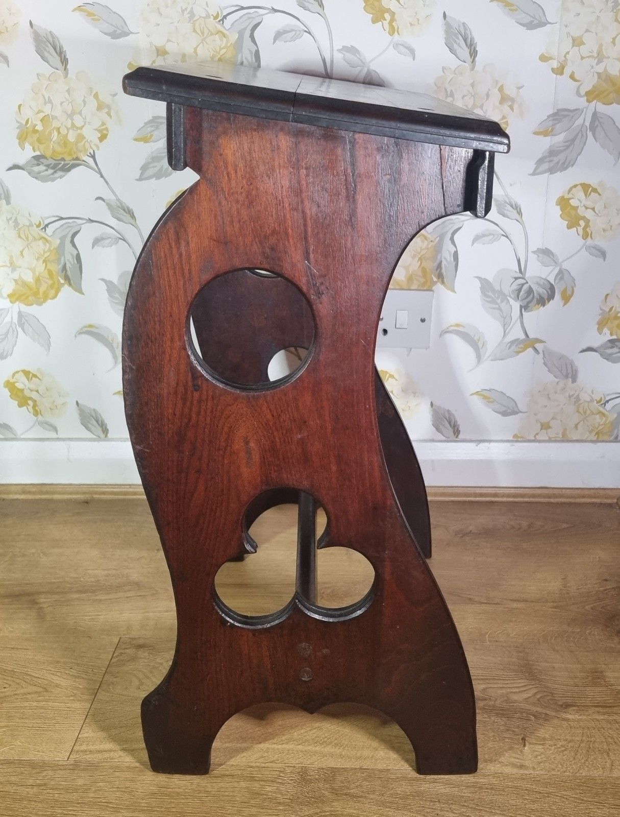 Antique Mahogany Organist Pianist Stool Sloped Church Book Stand Arts & Crafts photo Furniture