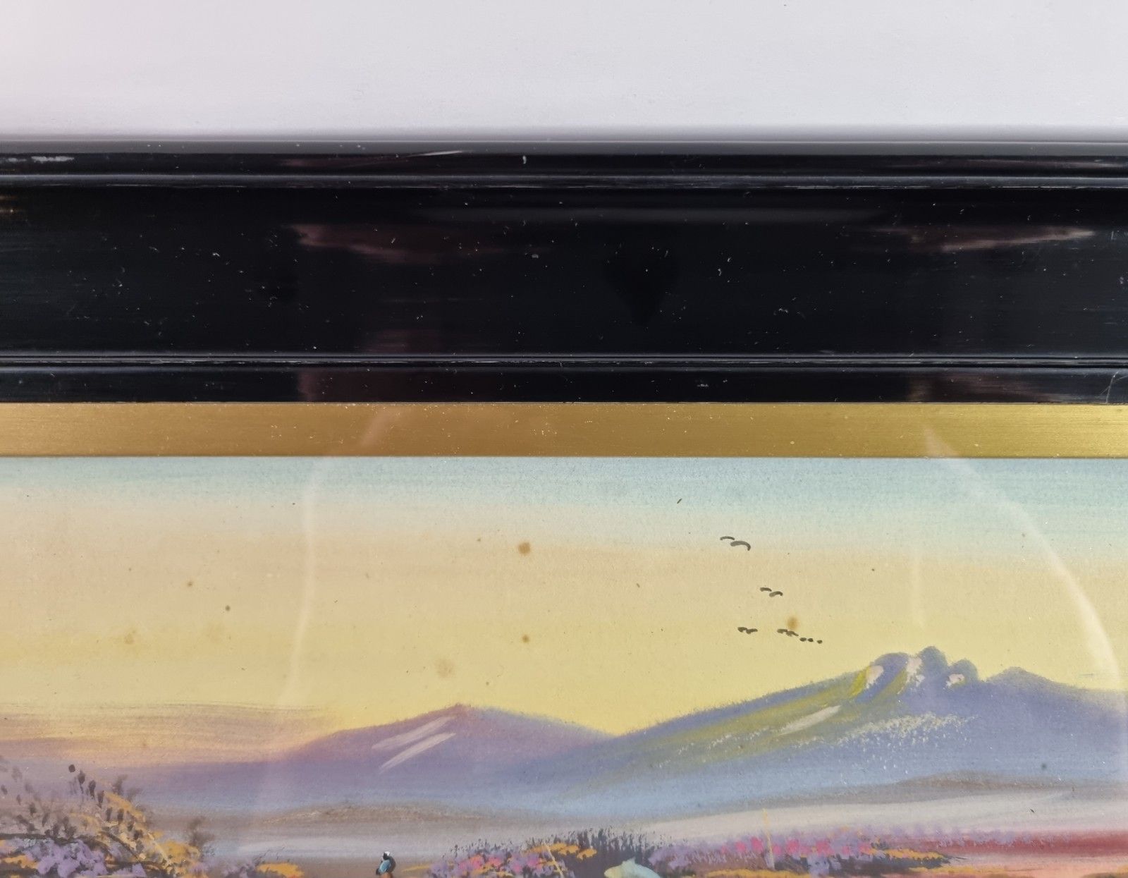 Art Early 20th Century Gouache Watercolour Painting Landscape Framed  By J. Monti photo