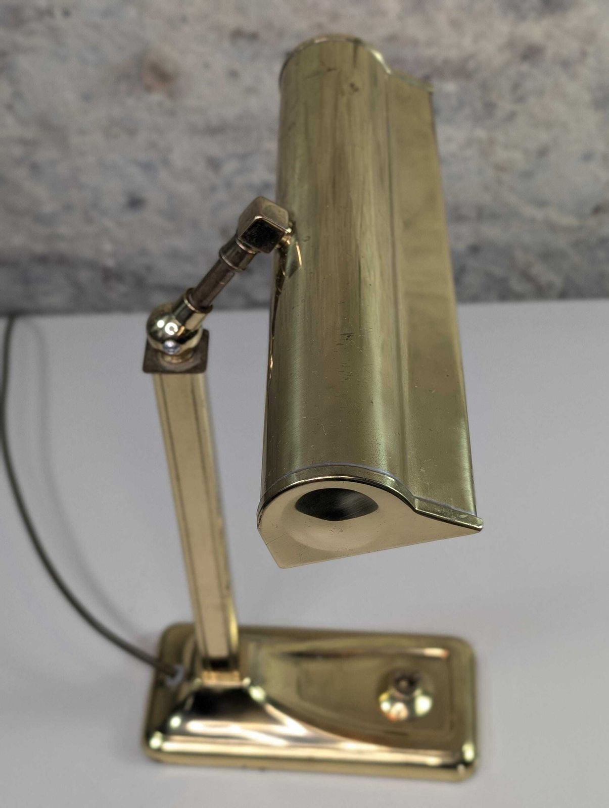 Vintage Brass Desk Lamp – Christopher Wray London – Mid Century Bankers Lamp photo Lighting