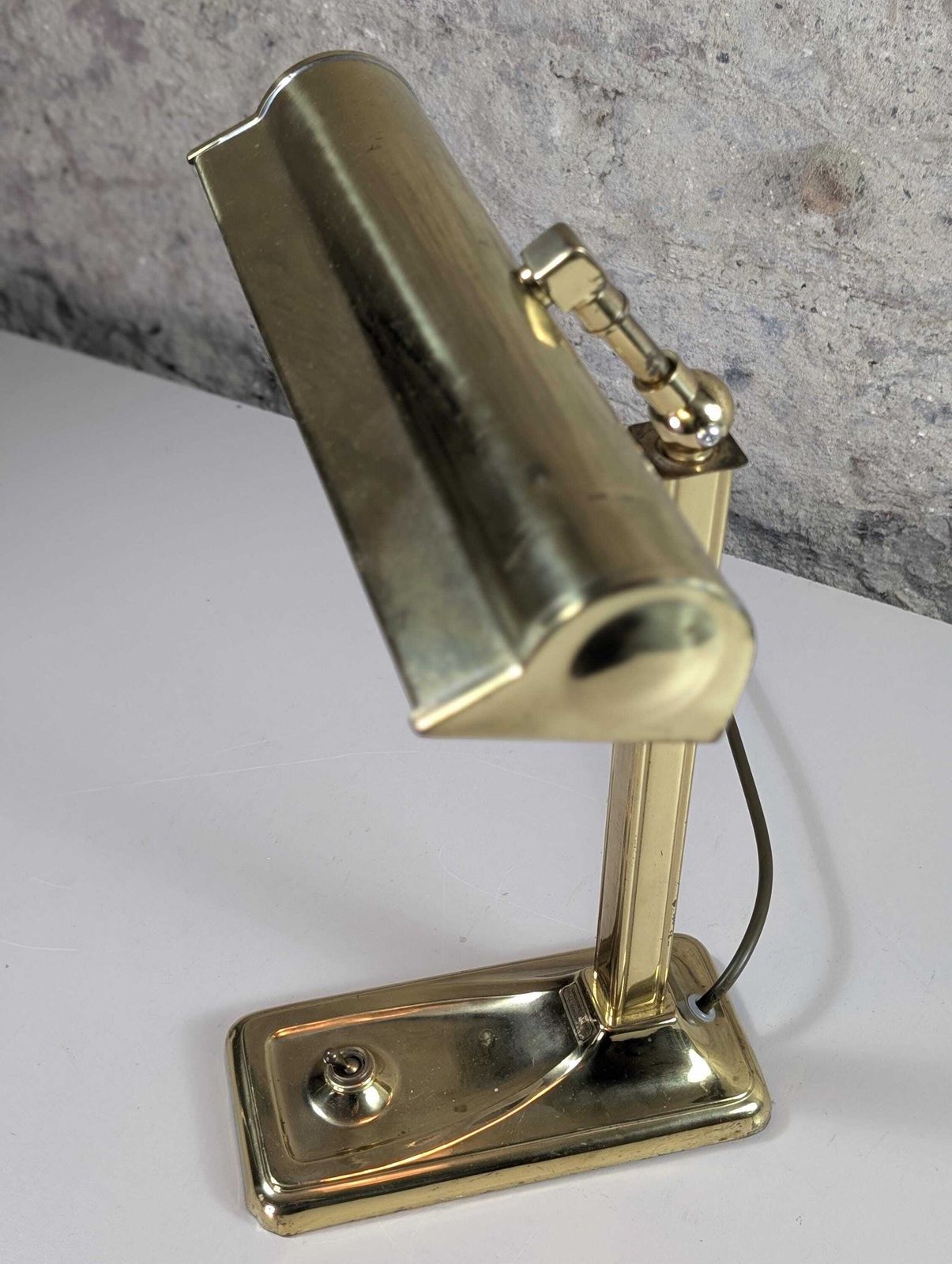 Vintage Brass Desk Lamp – Christopher Wray London – Mid Century Bankers Lamp photo vinterior