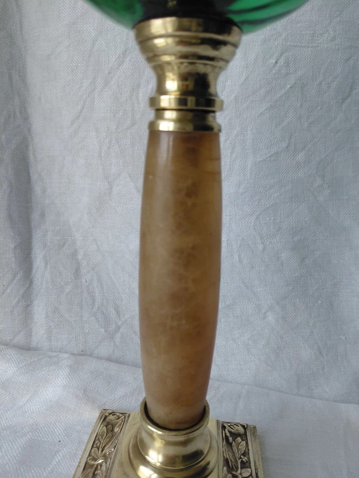 Vintage Beautiful French Oil Lamp Marble/Brass photo buy