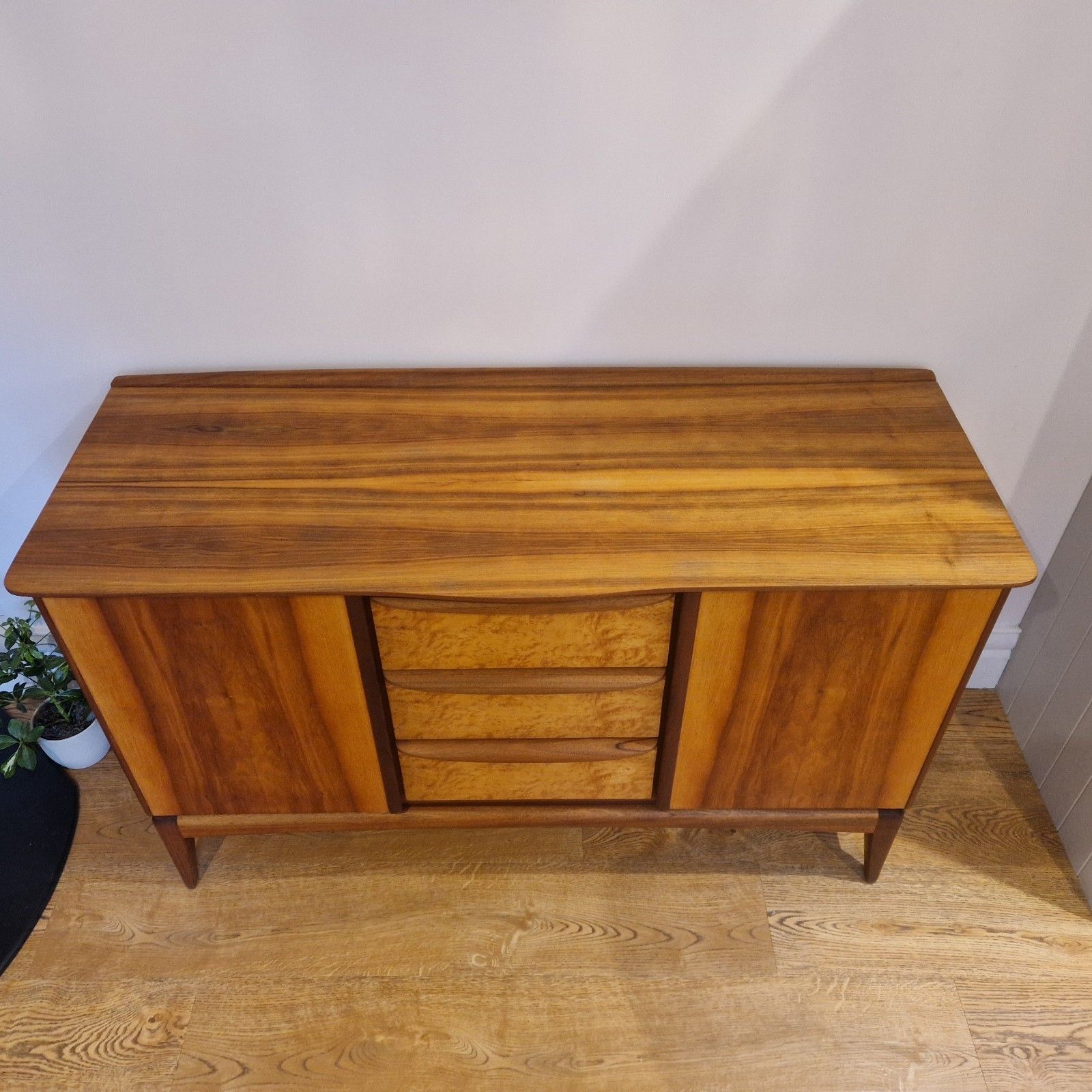 McIntosh Teak Sideboard – Mid Century 1960s – Fully Restored – Burr Drawers photo 695.0
