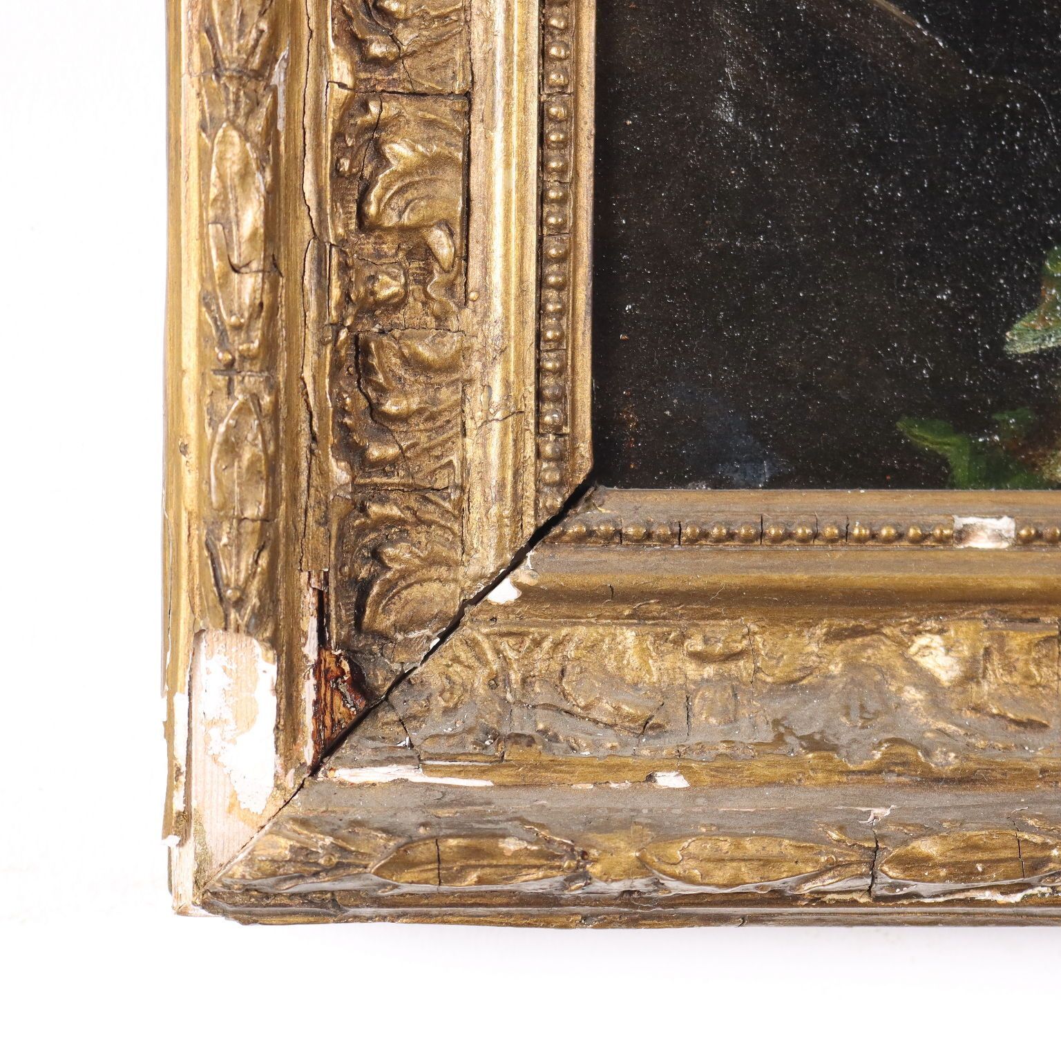 Oil On Canvas Satyrical Portrait France XIX Century photo buy