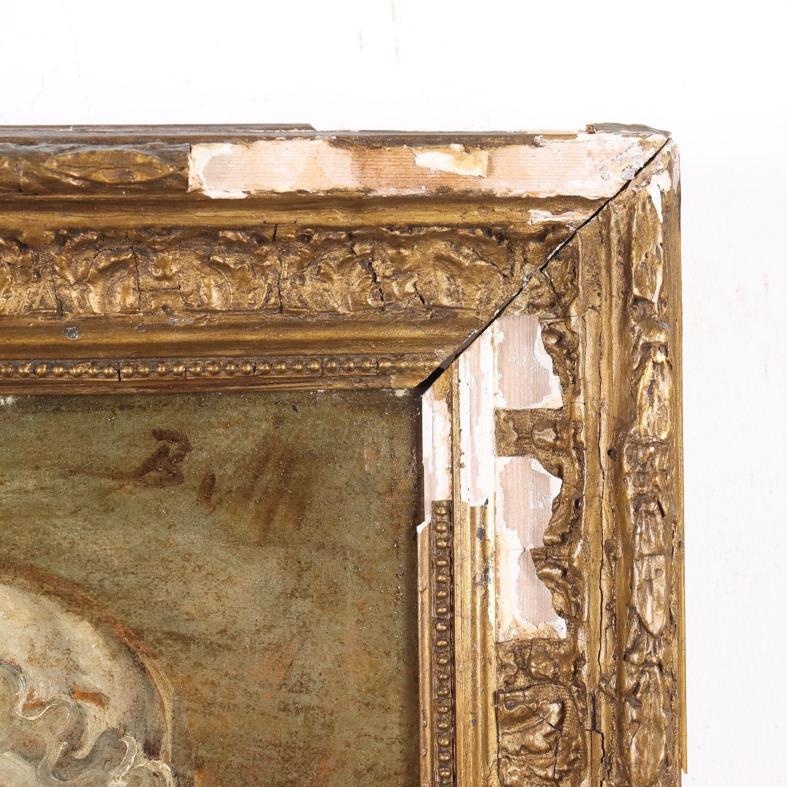 photo furniture Oil On Canvas Satyrical Portrait France XIX Century