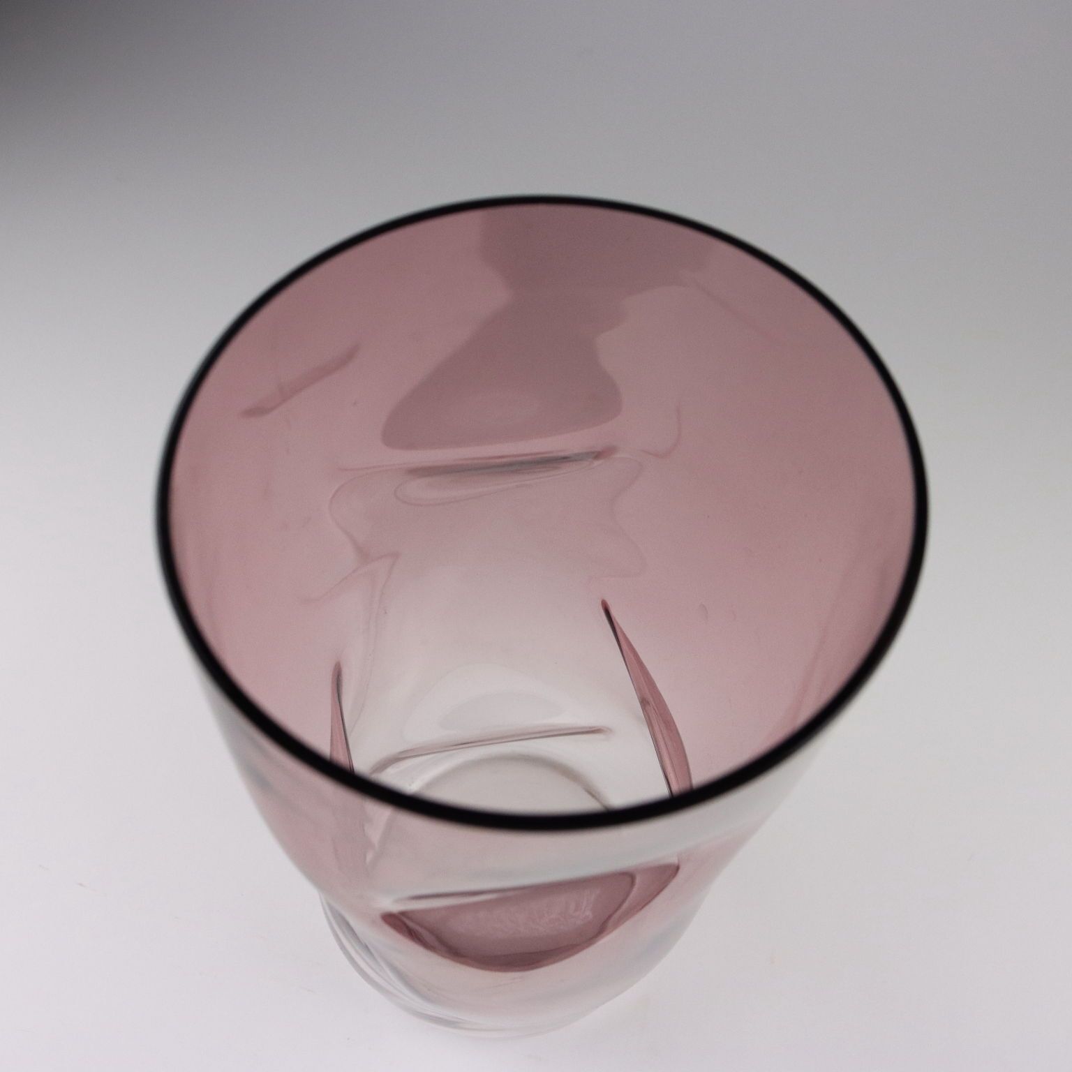 Vintage 1980s Vase Glass Man. Barbini Murano photo vinterior