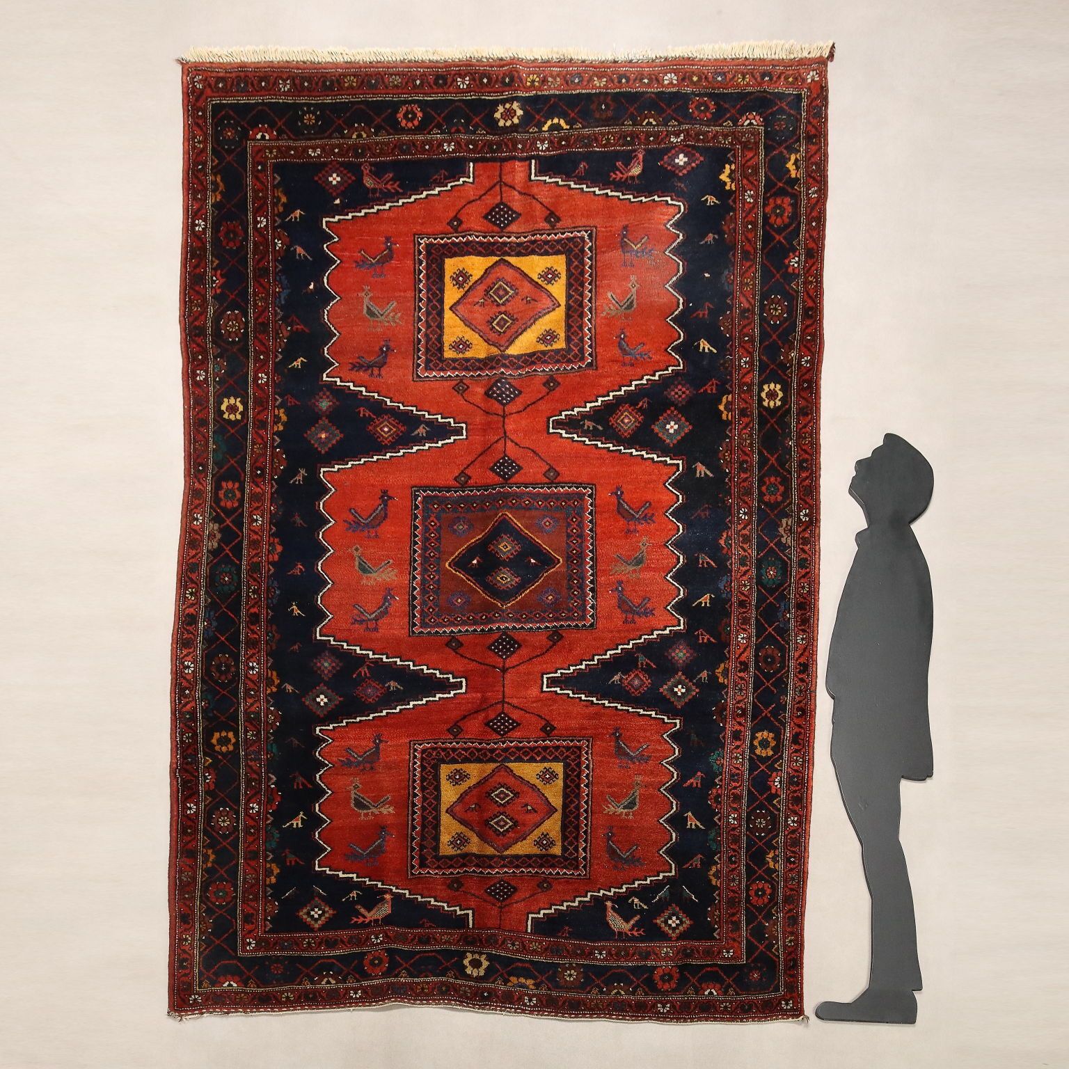 Antique Asian Carpet Wool Heavy Knot 114 X 81 In Original photo furniture
