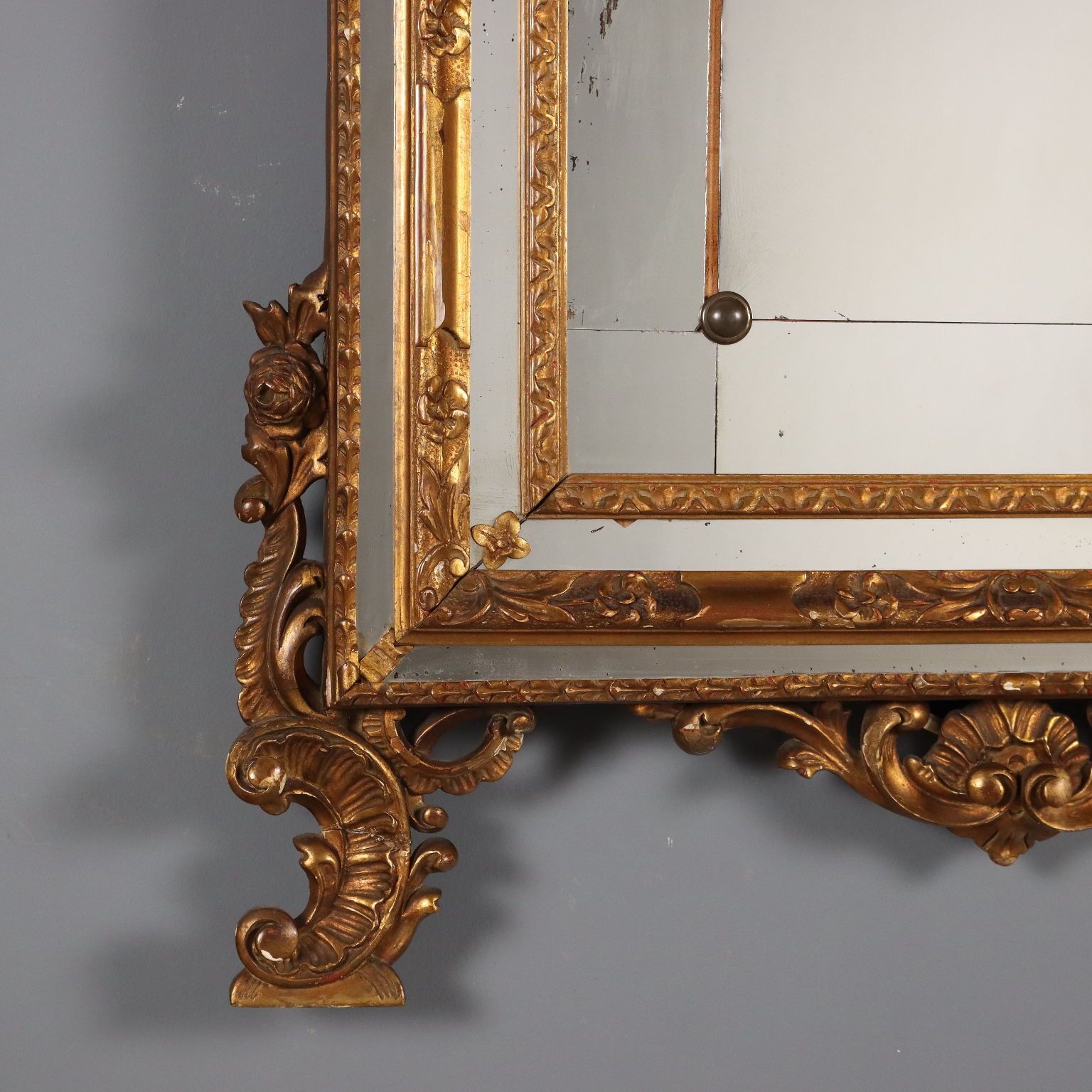 Mirror Baroque Style Carved Wood Italy XIX Century photo buy