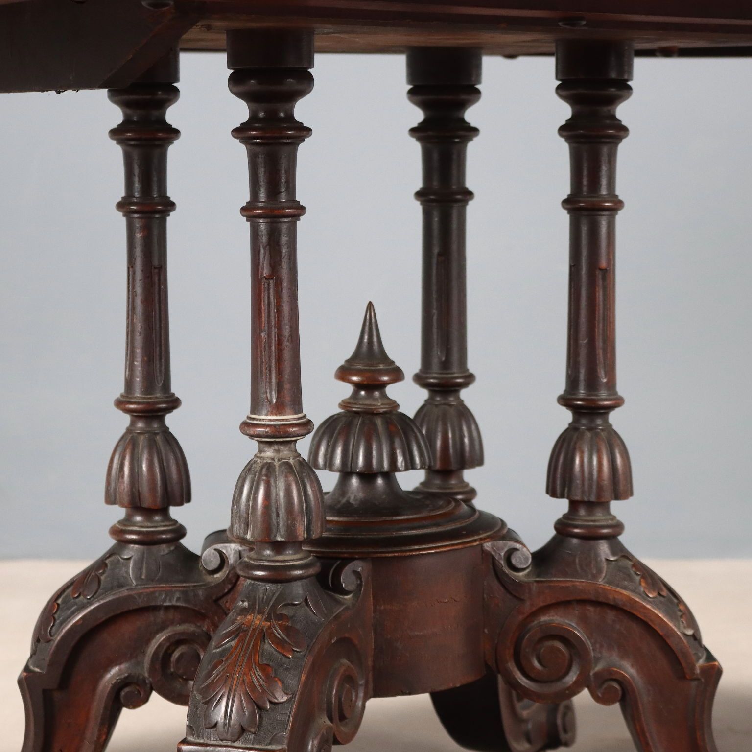 Antique Table Mahogany Mahogany Burl XIX Century photo vinterior