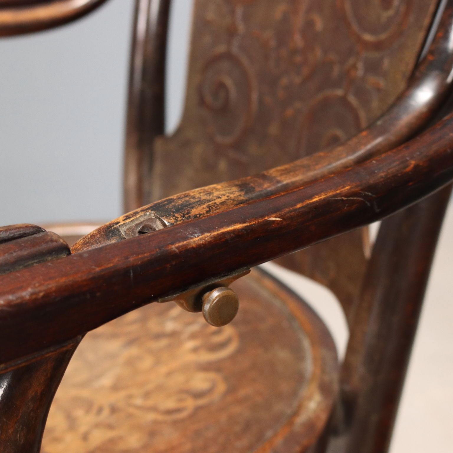 Antique Thonet High Chair Curved Beech Austria XX Century photo buy