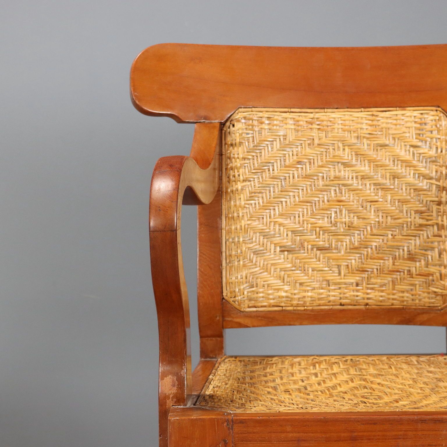 Antique Armchairs Teak Straw United Kingdom XIX Century photo Furniture