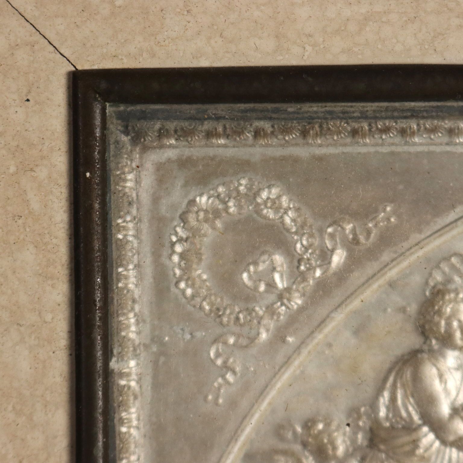 photo furniture Antique Bas Felief On Metal Giuseppe Ferraris XIX Century