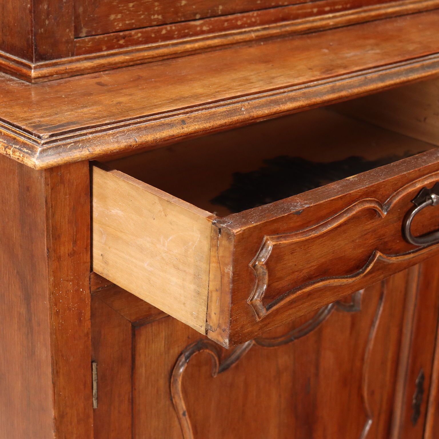 Antique Cupboard Walnut Veneer Italy XX Century photo vintage