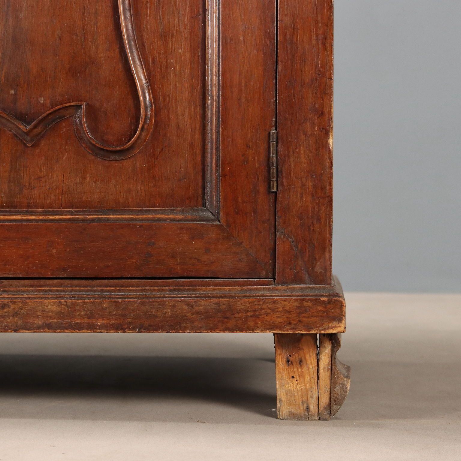 Furniture Antique Cupboard Walnut Veneer Italy XX Century photo