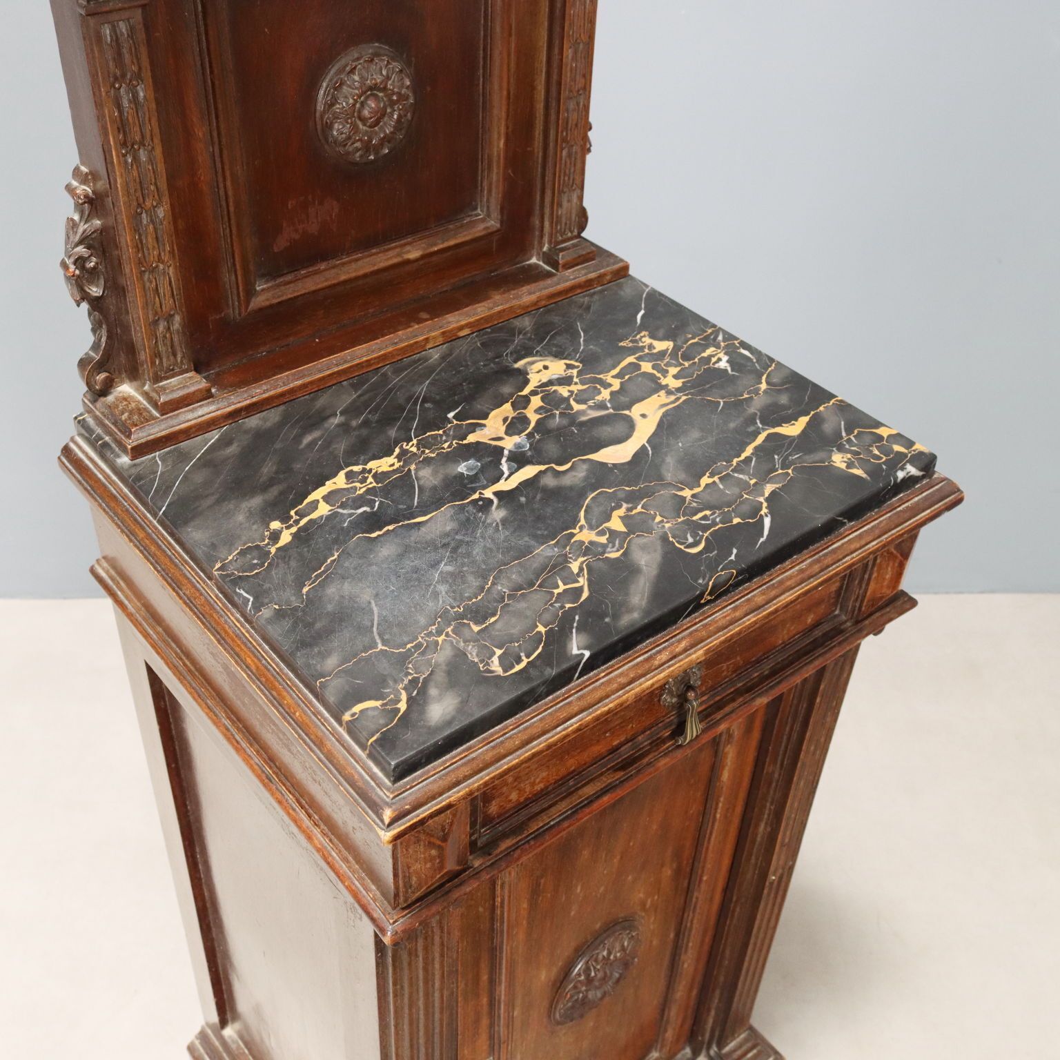 440.0 Bedside Tables Neo Renaissance Walnut Italy XX Century photo
