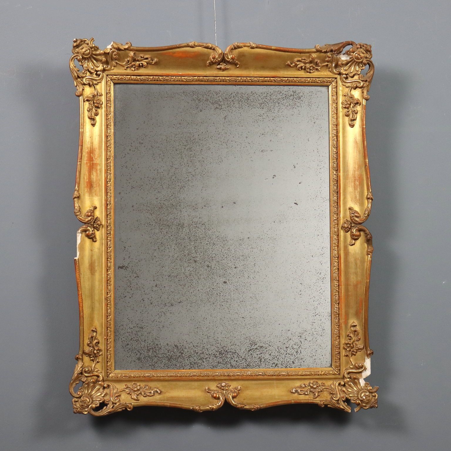 Anrique Mirror Carved Wood Italy XIX Century