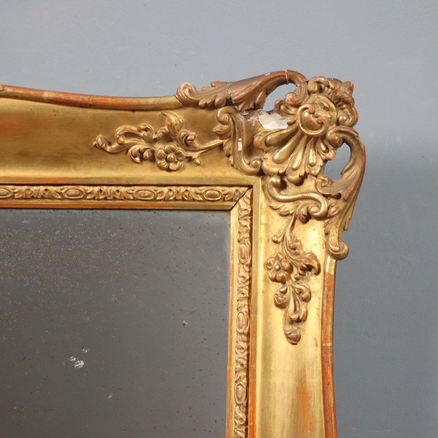 Anrique Mirror Carved Wood Italy XIX Century photo 570.0