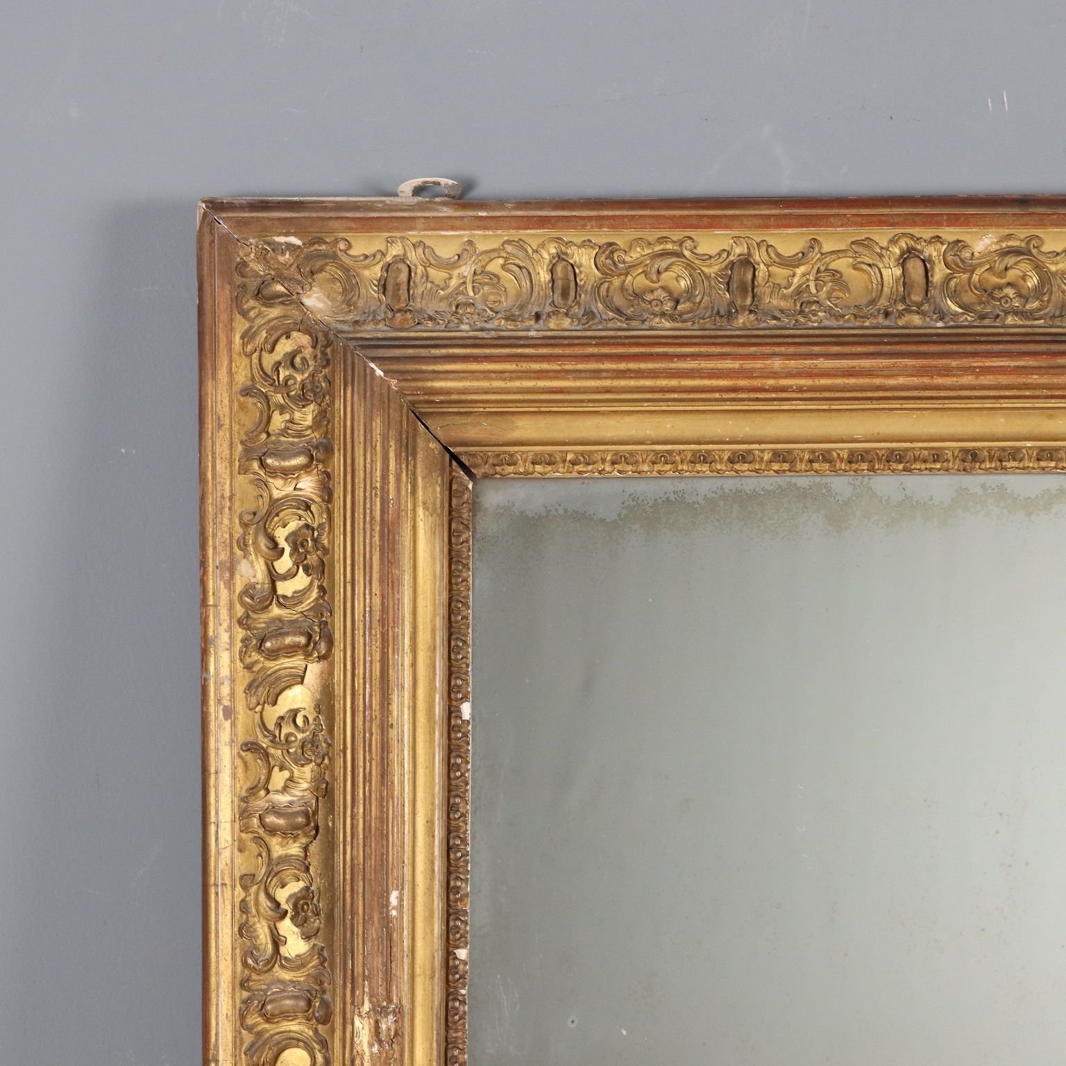 Antique Mirror Carved Gilded Wood Italy XIX Century photo Home Decor