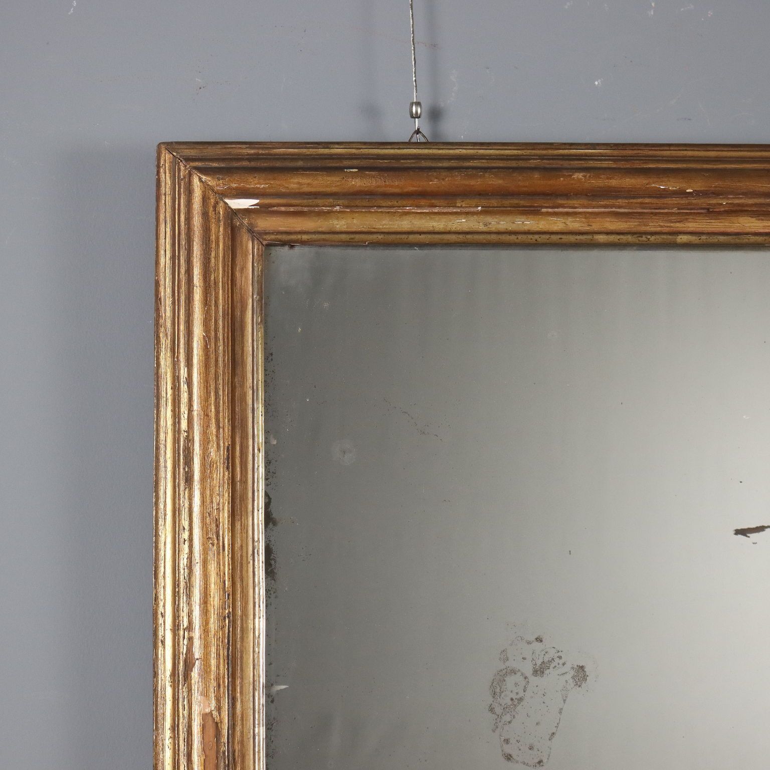 Antique Mirror Lacquered Gilded Wood Italy XIX Century photo Home Decor