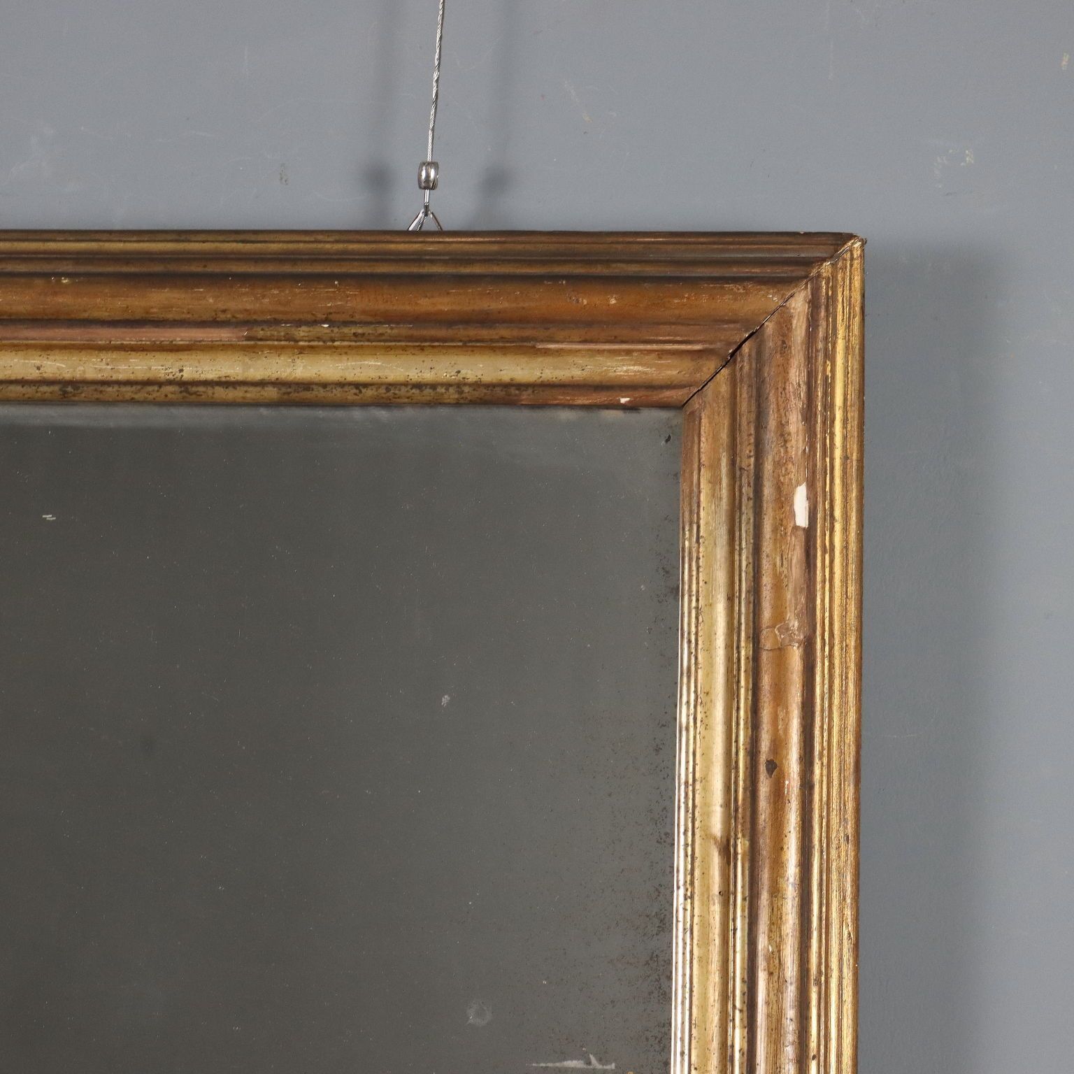 Antique Mirror Lacquered Gilded Wood Italy XIX Century photo 700.0