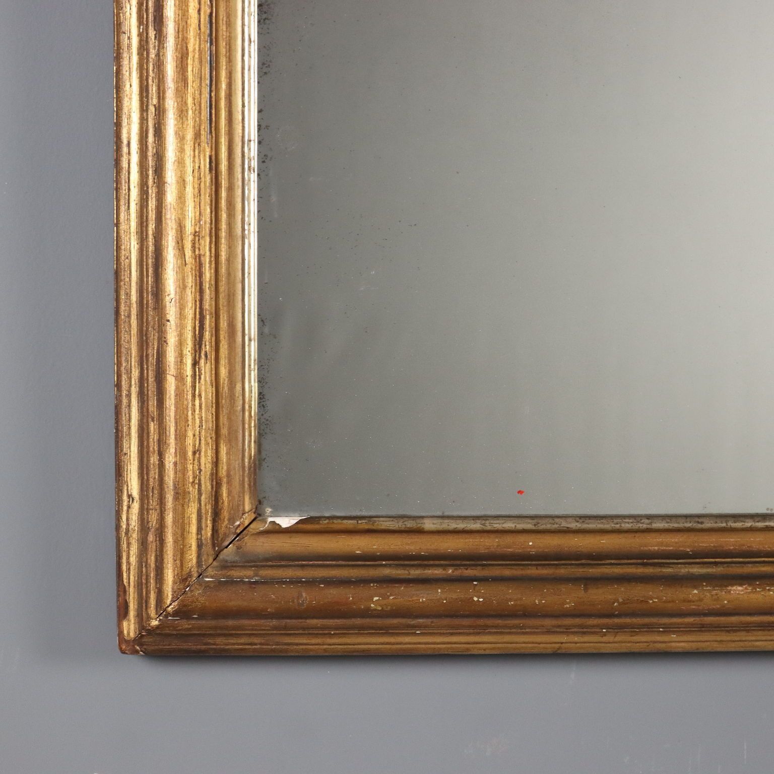 Antique Mirror Lacquered Gilded Wood Italy XIX Century photo vinterior