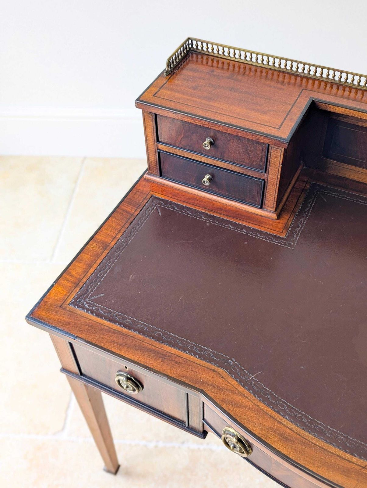 photo for sale Antique Edwardian Mahogany Writing Desk C.1910