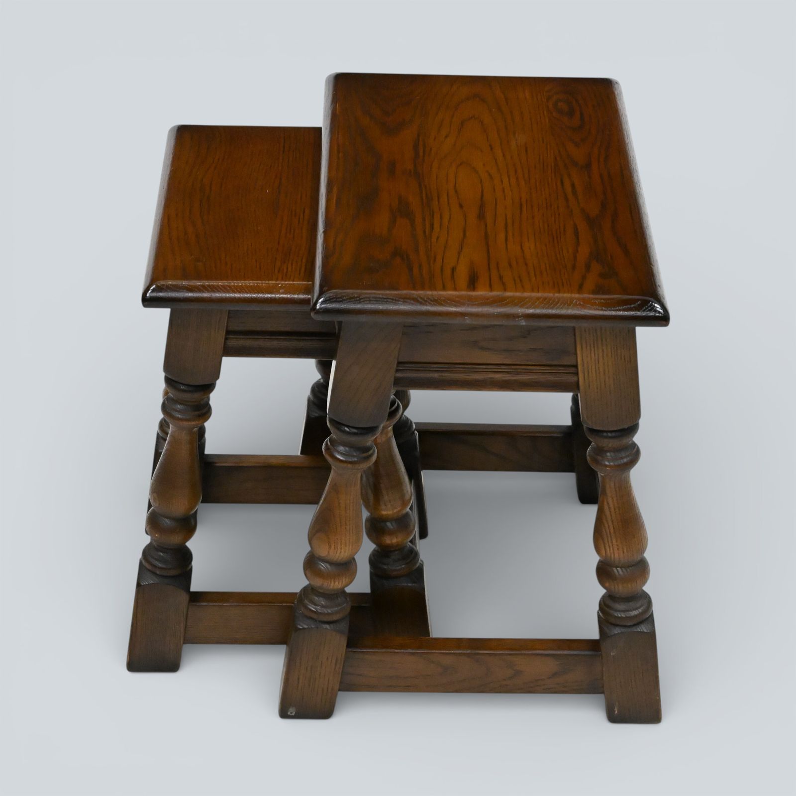 Old Charm Oak Nest Of 2 Tables Model 1494 Light Oak Finish Free Uk Delivery photo for sale