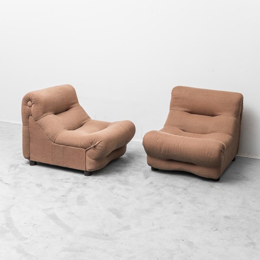 Pair Of Rezia Armchairs By Emilio Guarnacci For 1p, 1970s, Vintage, Modern Antiques