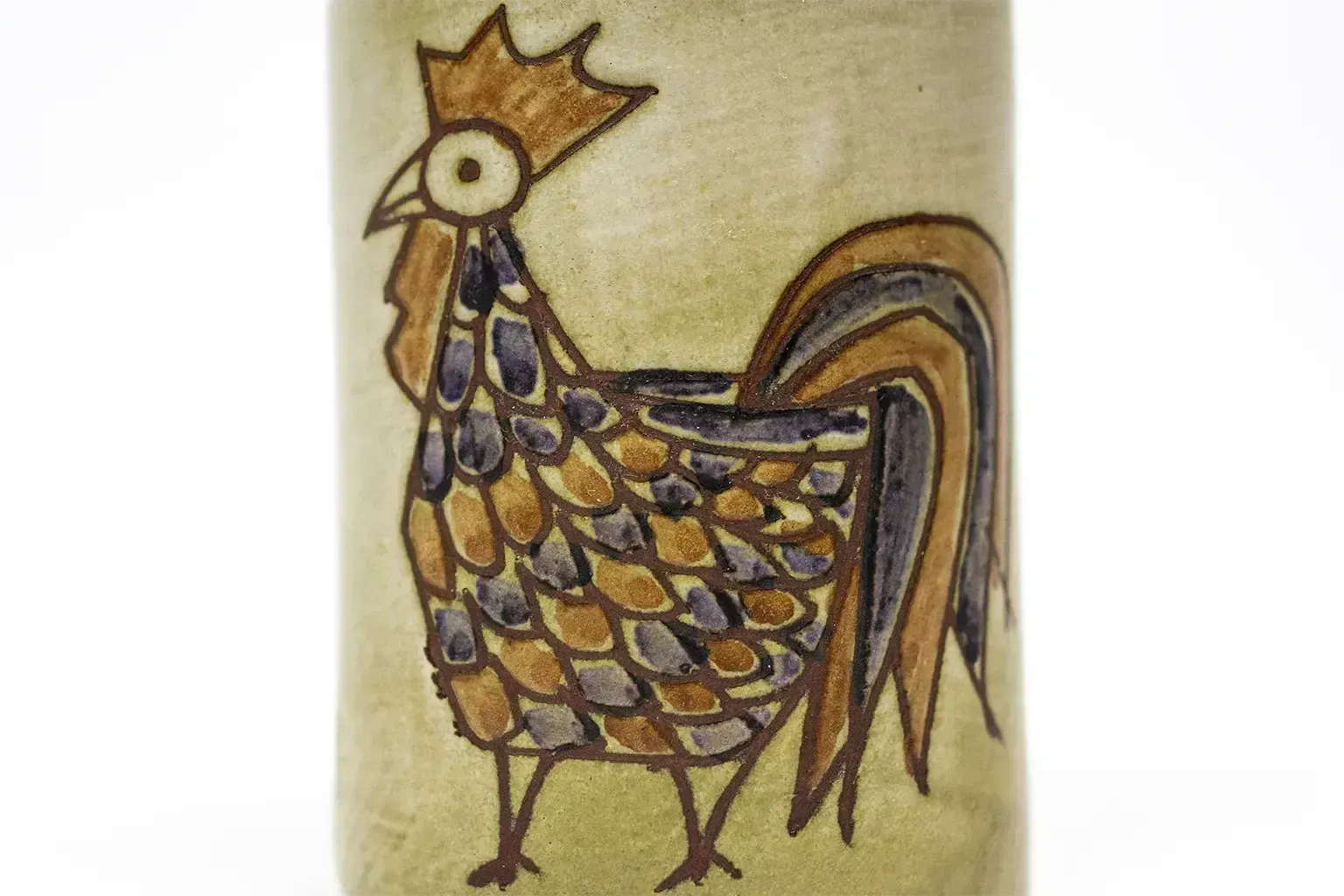 Pencil Holder With Stylized Rooster — Olivier Pettit — France, 1950s 1970s photo Home Decor