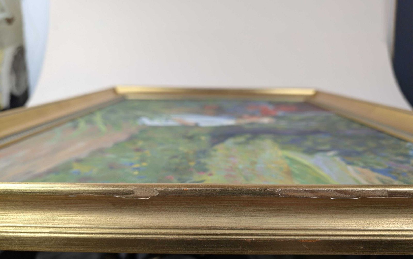 Einar Bager Oil Painting, Swedish Art 1923, Framed Antique Garden Scene, Red Poppies Canvas, Early 20th Century Signed Artwork photo buy