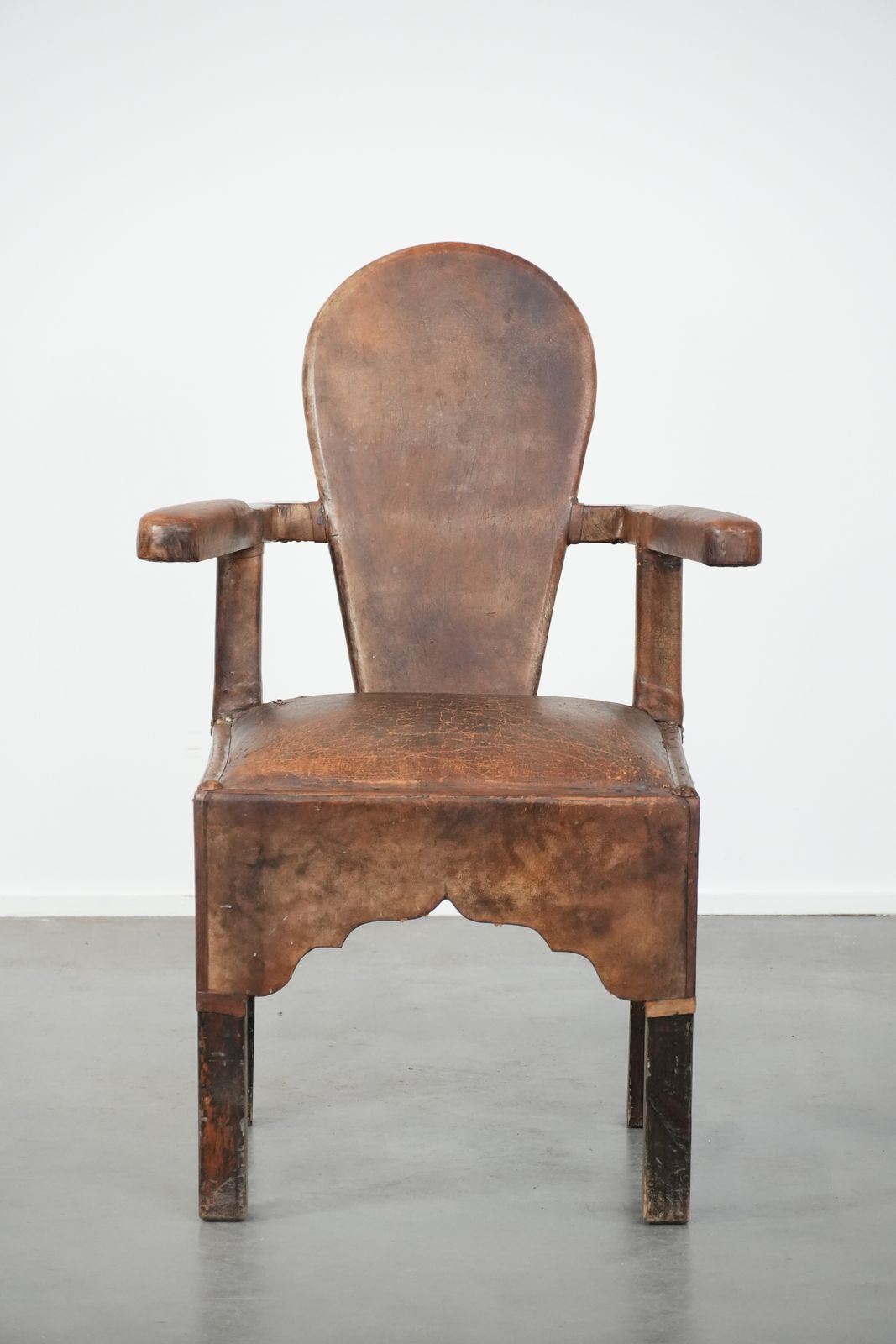 Bijzondere Antieke Schapenleren Stoel / Fauteuil Met Noord Afrikaans Design photo furniture