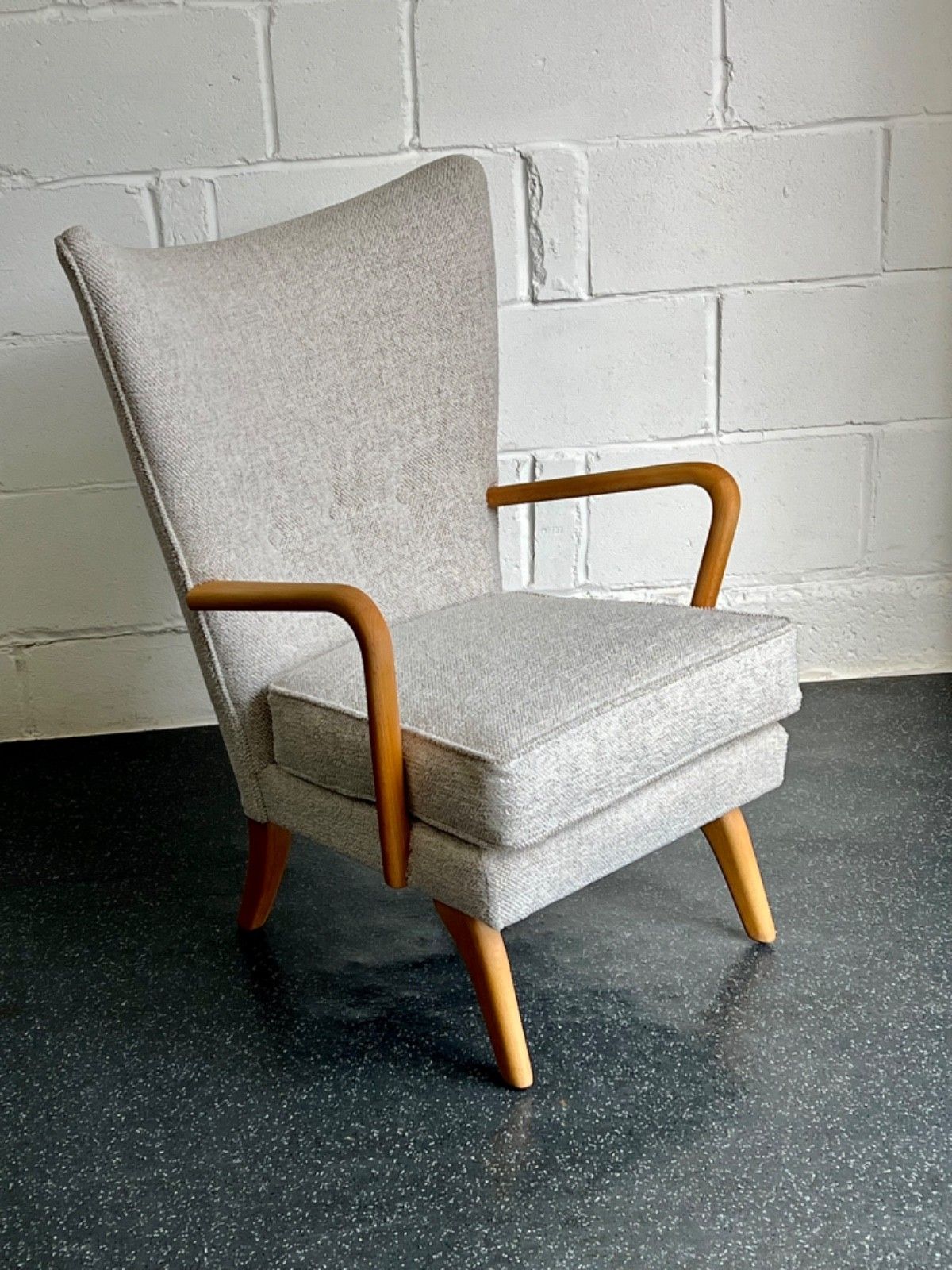 Midcentury Howard Keith Bambino Armchair New Upholstery (Delivery Available)