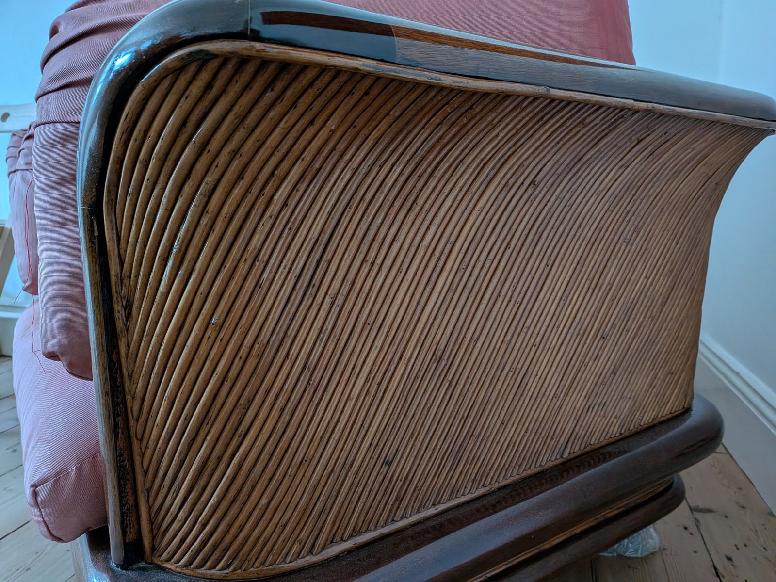Beautiful Brazilian Hardwood And Bamboo Loveseat photo for sale