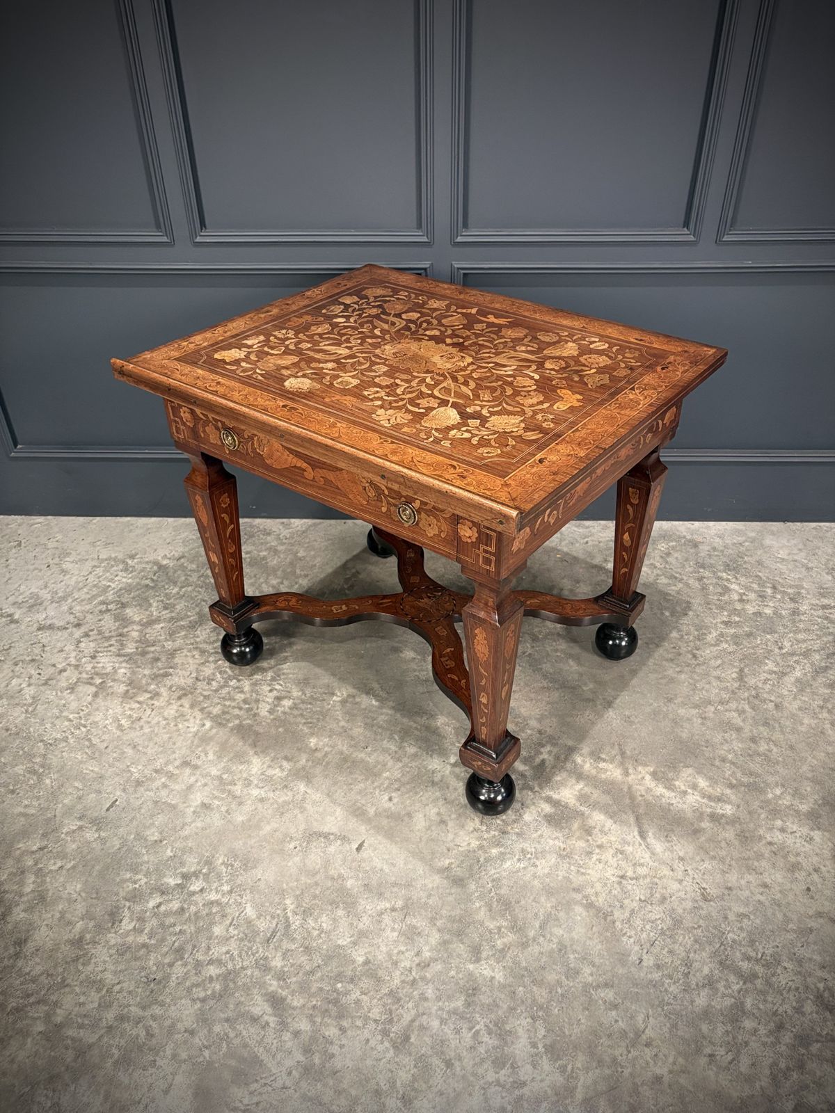 Rare 18th Century Dutch Marquetry Inlaid Architects Table photo buy