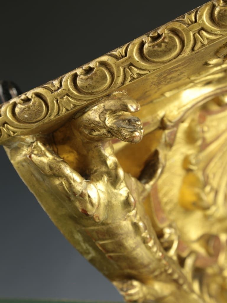 Exquisite Renaissance Revival Giltwood Griffin Bracket Shelf photo buy