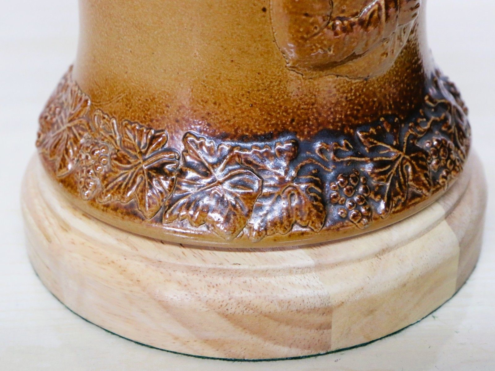 Table Lamp Antique Salt Glazed Lamp Port Dundas Glasgow Pottery Tobacco Jar 19th photo 110.0