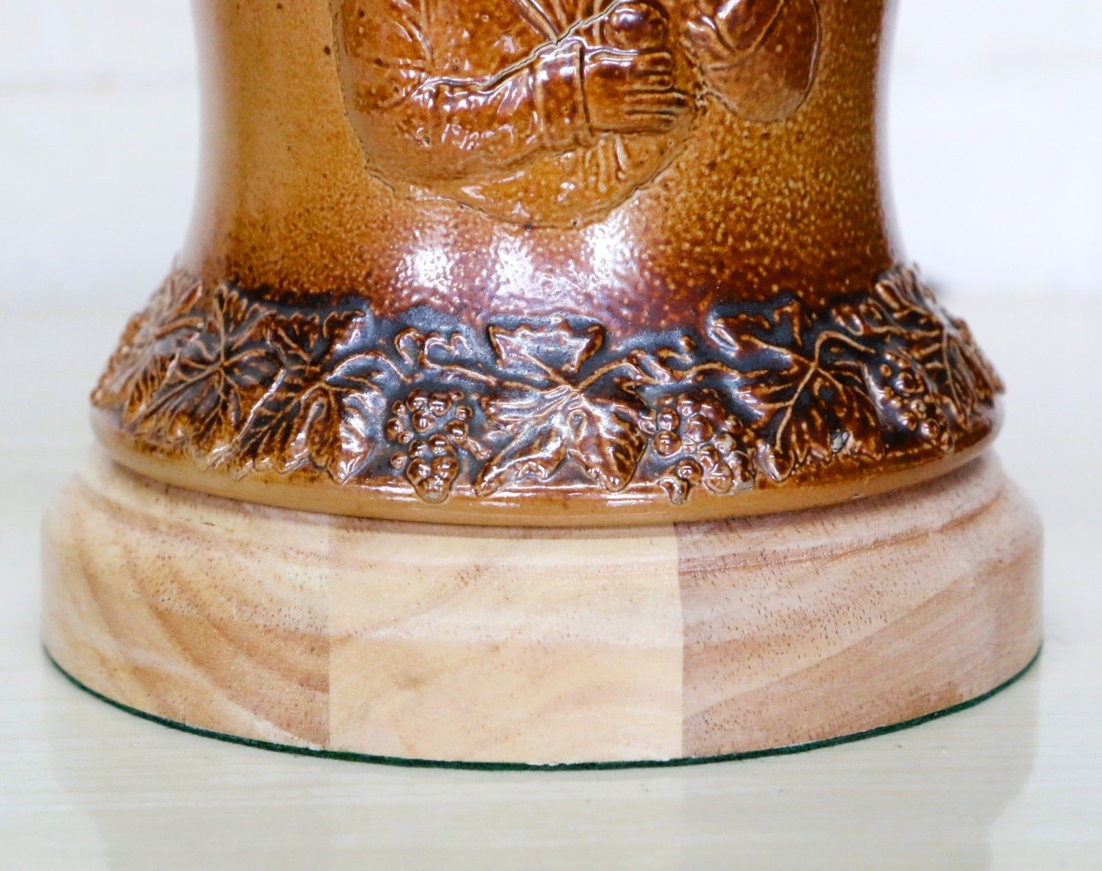 photo furniture Table Lamp Antique Salt Glazed Lamp Port Dundas Glasgow Pottery Tobacco Jar 19th