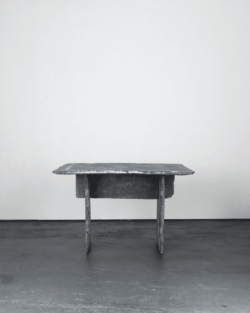 Early 20th C. French Rivern Slate Table/Desk. photo furniture