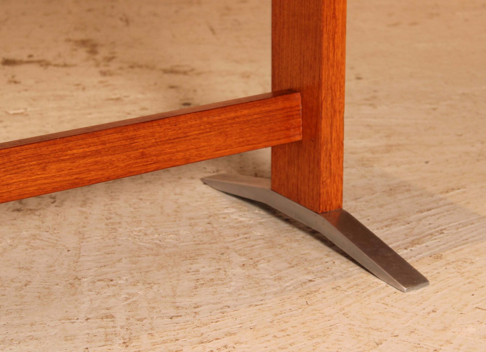 German Mid Century Teak Coffee Table With Cast Aluminium Legs, Circa 1960s photo vinterior