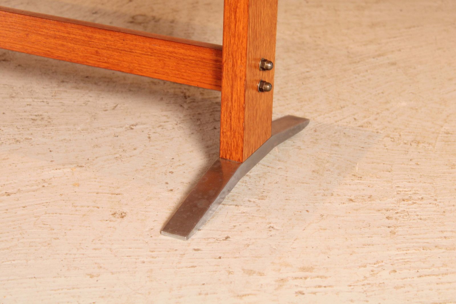 Furniture German Mid Century Teak Coffee Table With Cast Aluminium Legs, Circa 1960s photo