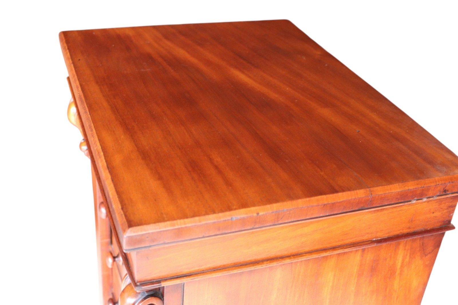 Furniture Victorian Mahogany Secretaire Wellington Chest Of Drawers C.1860 Antique 19thc photo