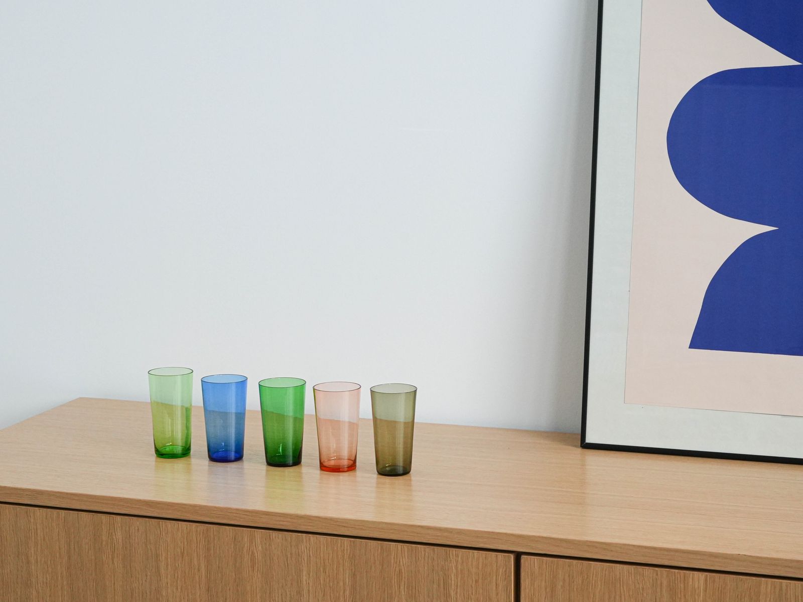 Set Of Coloured Glasses, Finnish Design, 1950s, Designer: Tapio Wirkkala, Manufacturer: Iittala photo furniture