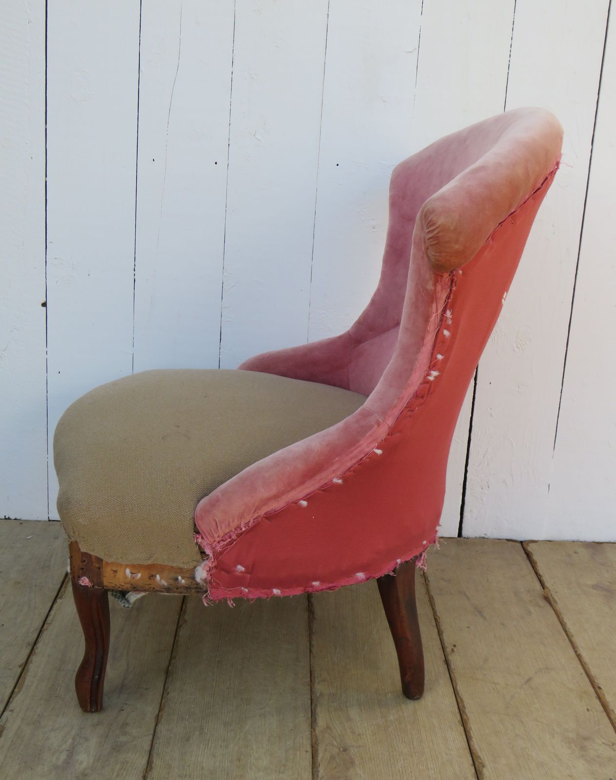 Antique French Napoleon III Slipper Tub Chair photo 295.0