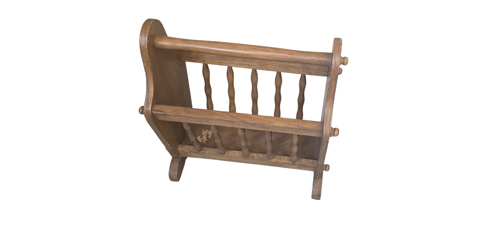 photo furniture Portariviste Vintage In Legno Massello Anni 80